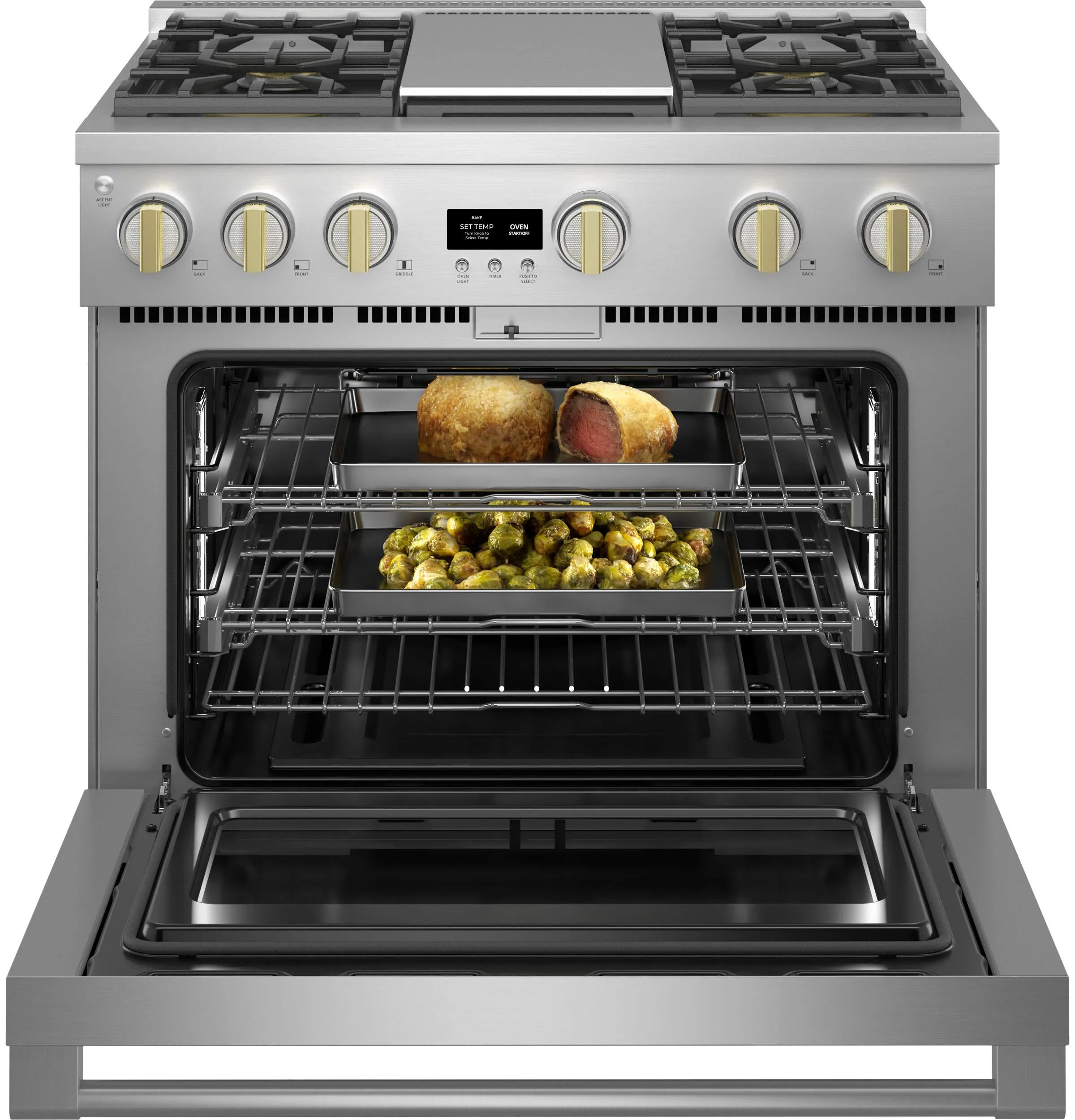 Monogram ZGP364NDTSS Monogram 36 All Gas Professional Range With 4 Burners An Griddle (Natural Gas)
