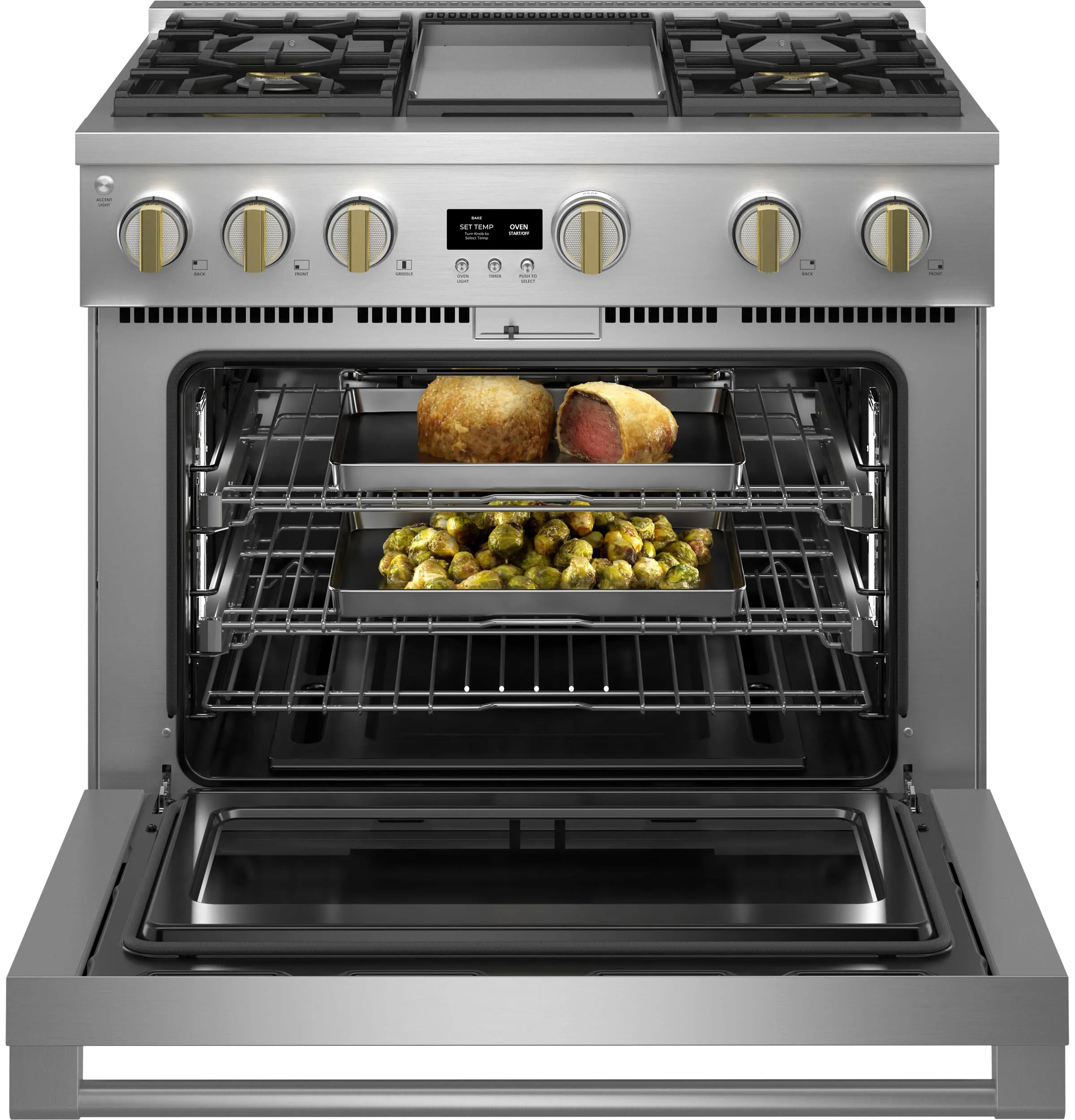 Monogram ZGP364NDTSS Monogram 36 All Gas Professional Range With 4 Burners An Griddle (Natural Gas)