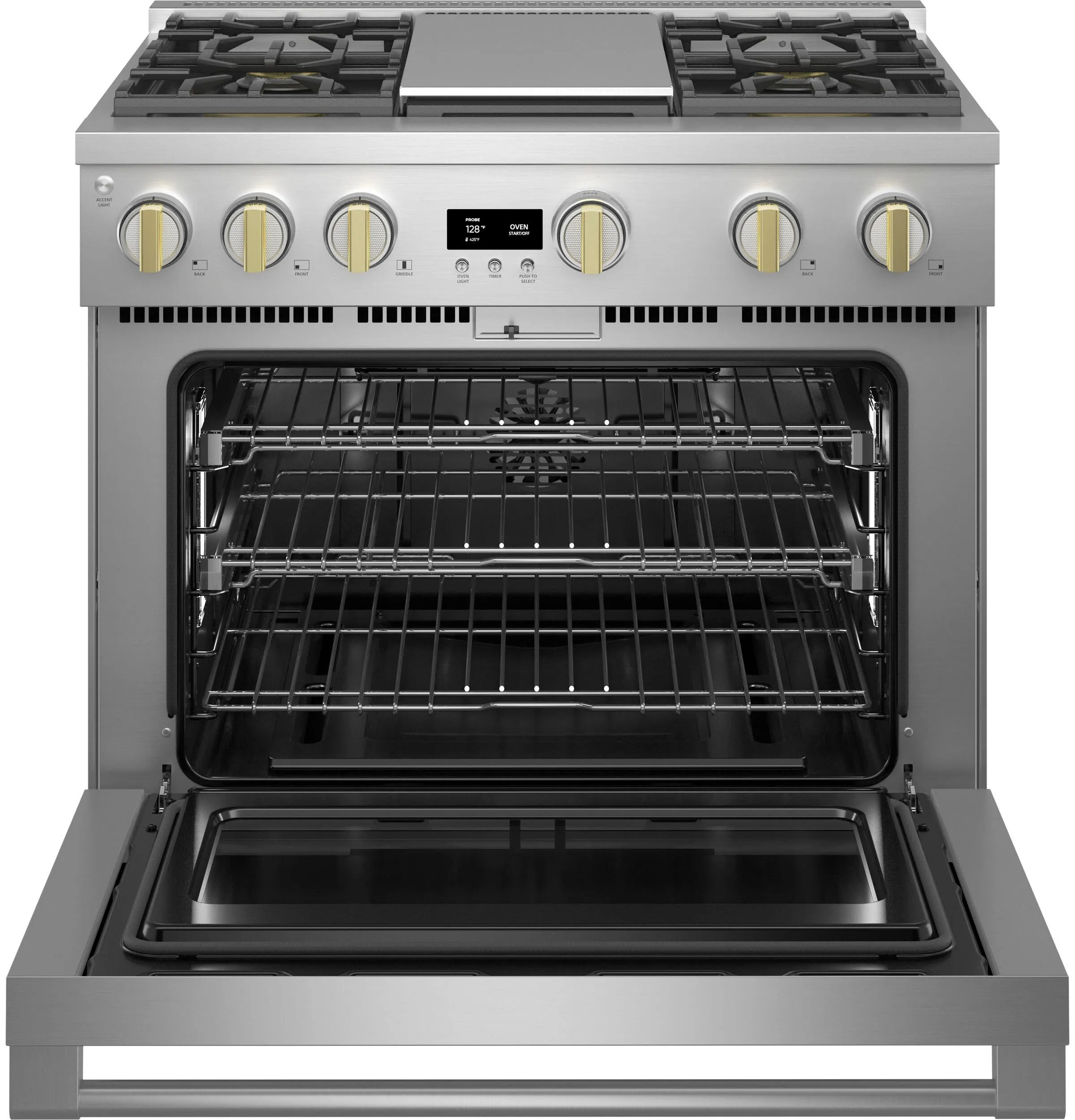 Monogram ZGP364NDTSS Monogram 36 All Gas Professional Range With 4 Burners An Griddle (Natural Gas)