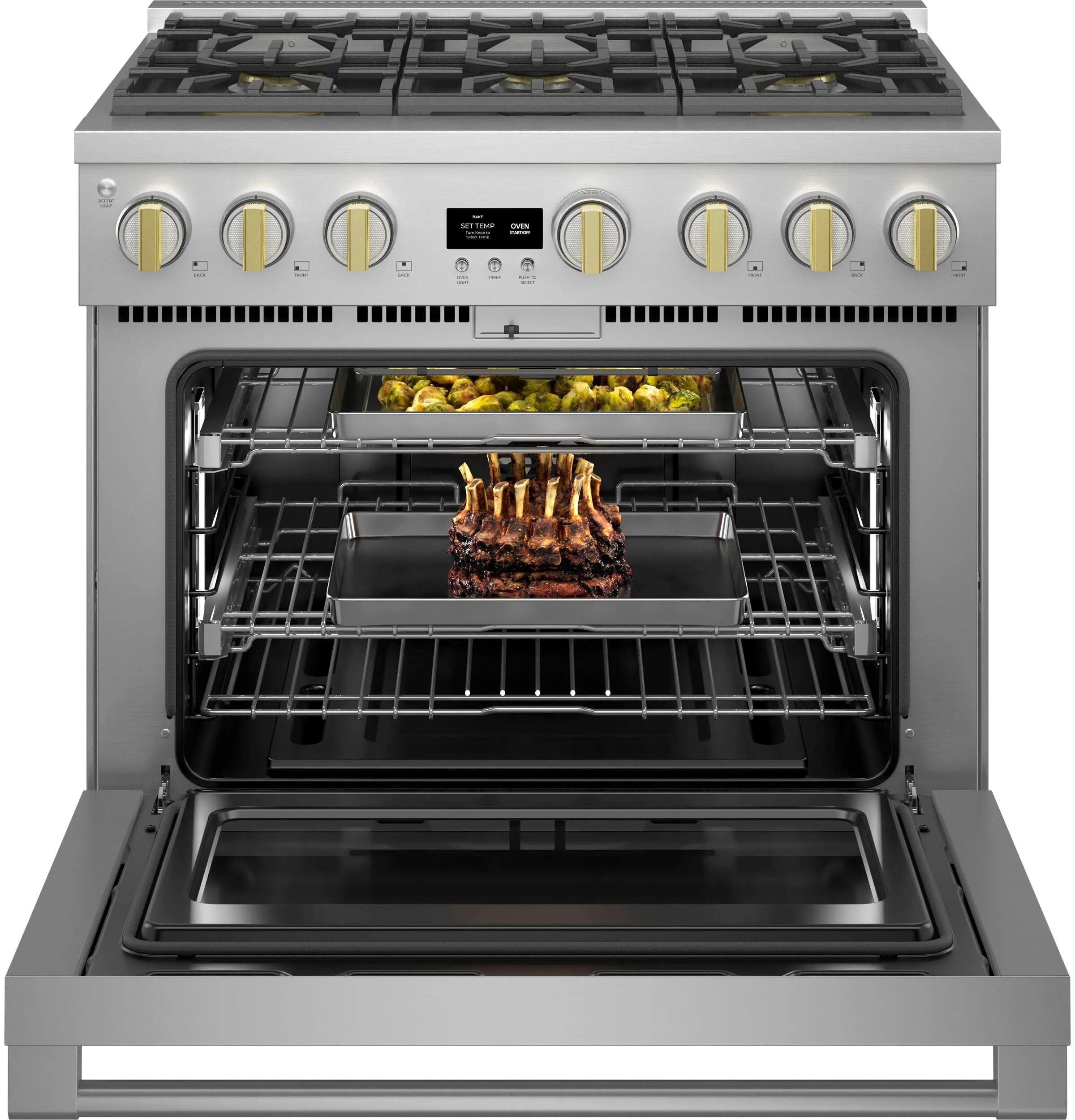 Monogram ZGP366NTSS Monogram 36 All Gas Professional Range With 6 Burners (Natural Gas)