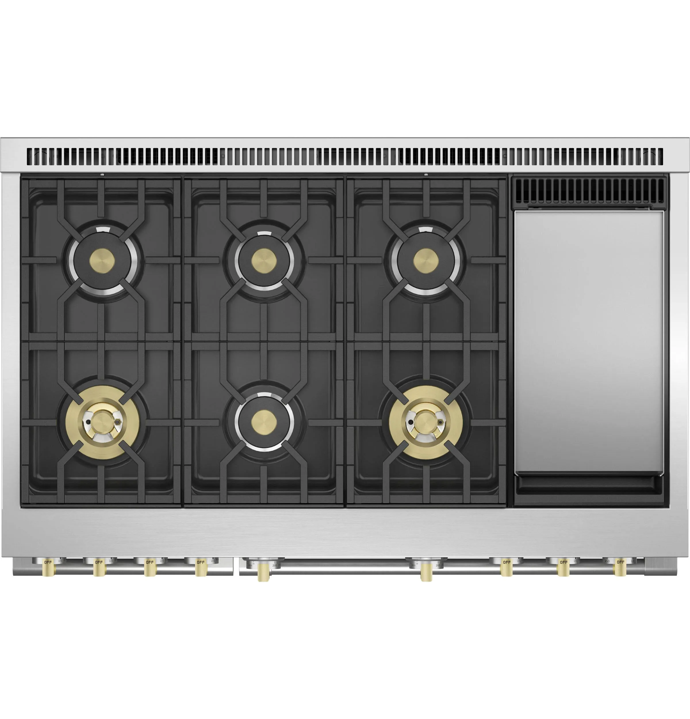 Monogram ZGP486NDTSS Monogram 48 All Gas Professional Range With 6 Burners And Griddle (Natural Gas)