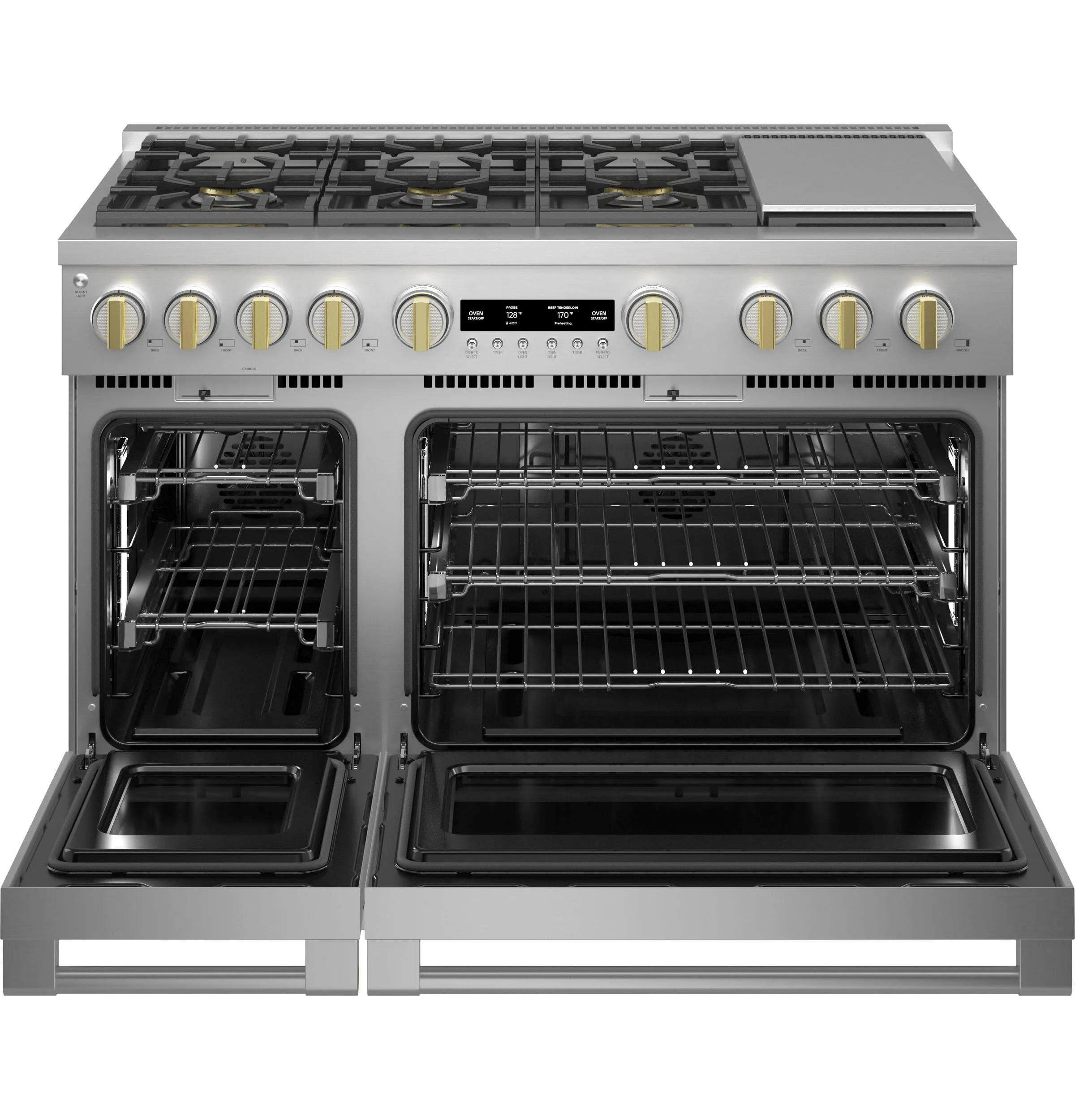 Monogram ZGP486NDTSS Monogram 48 All Gas Professional Range With 6 Burners And Griddle (Natural Gas)