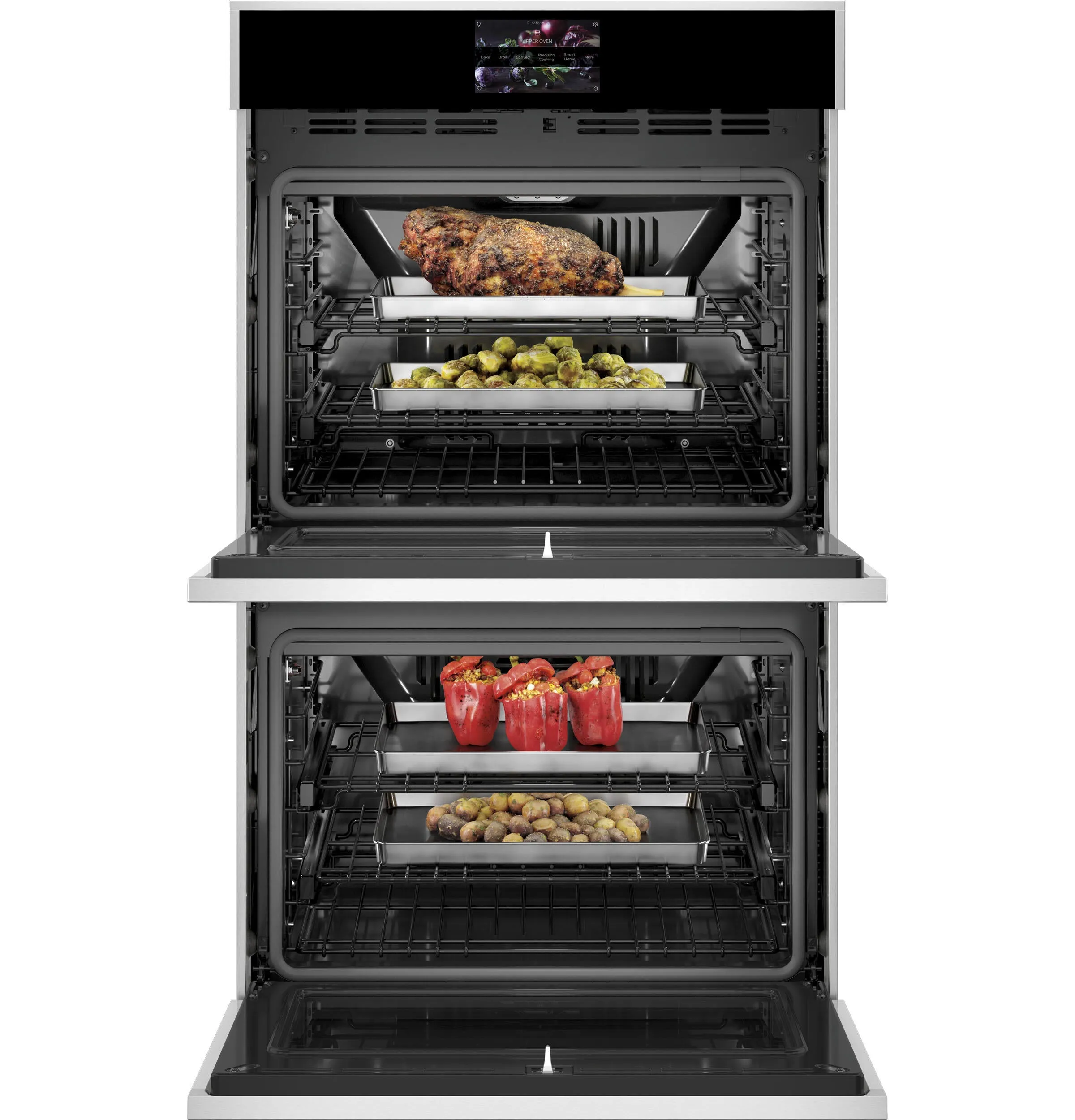 Monogram ZTDX1DSSNSS Monogram 30 Smart Electric Convection Double Wall Oven Minimalist Collection