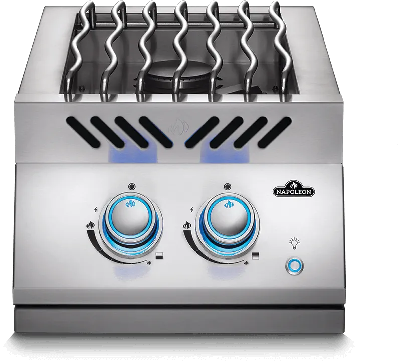 Napoleon Bbq BIB12RTPSS Built-In 700 Series Inline Dual Range Top Burner With Stainless Steel Cover . Stainless Steel . Propane