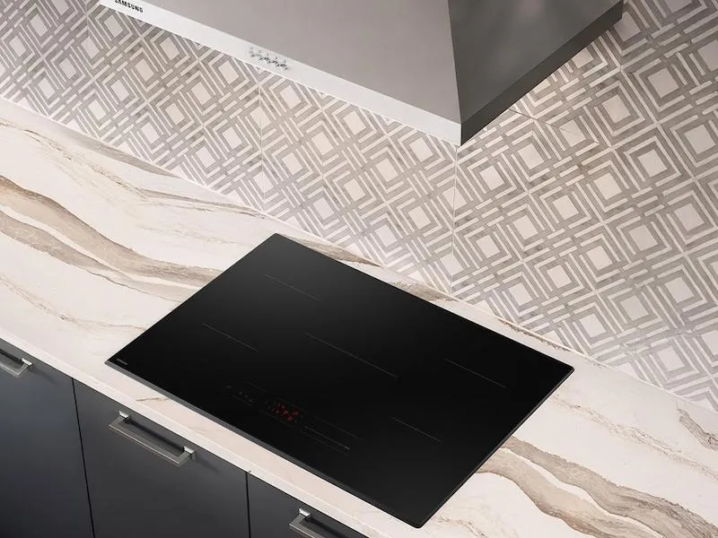 Samsung CC70F36S2DAA 36 Induction Cooktop With Anti-Scratch Matte Glass And Sync Burners In Black