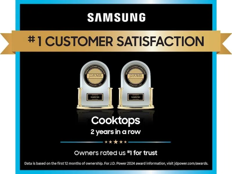 Samsung CC70F36S2DAA 36 Induction Cooktop With Anti-Scratch Matte Glass And Sync Burners In Black