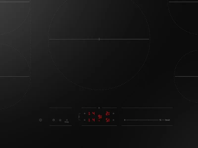 Samsung CC70F36S2DAA 36 Induction Cooktop With Anti-Scratch Matte Glass And Sync Burners In Black