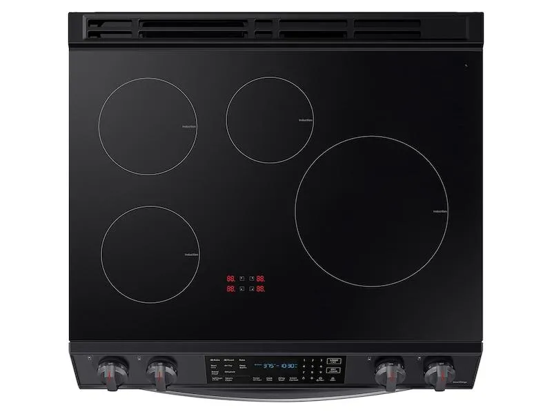 Samsung NE63B8611SG 6.3 Cu. Ft. Smart Instant Heat Induction Slide-In Range With Air Fry & Convection  In Black Stainless Steel
