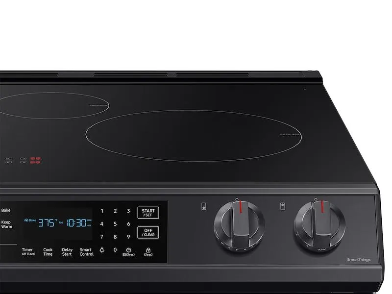 Samsung NE63B8611SG 6.3 Cu. Ft. Smart Instant Heat Induction Slide-In Range With Air Fry & Convection  In Black Stainless Steel