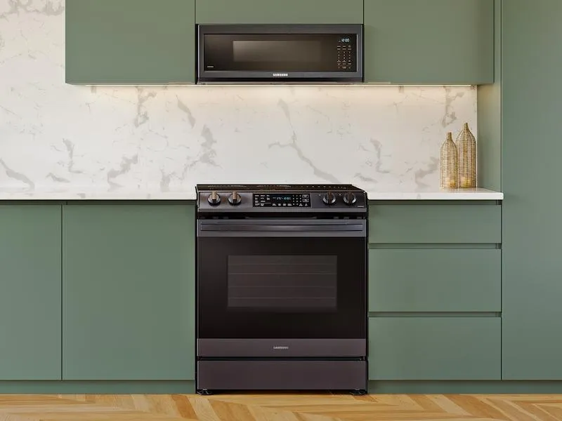 Samsung NE63B8611SG 6.3 Cu. Ft. Smart Instant Heat Induction Slide-In Range With Air Fry & Convection  In Black Stainless Steel