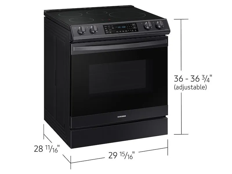 Samsung NE63B8611SG 6.3 Cu. Ft. Smart Instant Heat Induction Slide-In Range With Air Fry & Convection  In Black Stainless Steel