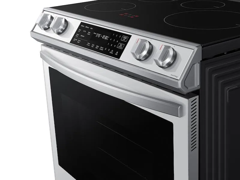 Samsung NE63BB861112 Bespoke 6.3 Cu. Ft. Smart Rapid Heat Induction Slide-In Range With Air Fry & Convection  In White Glass