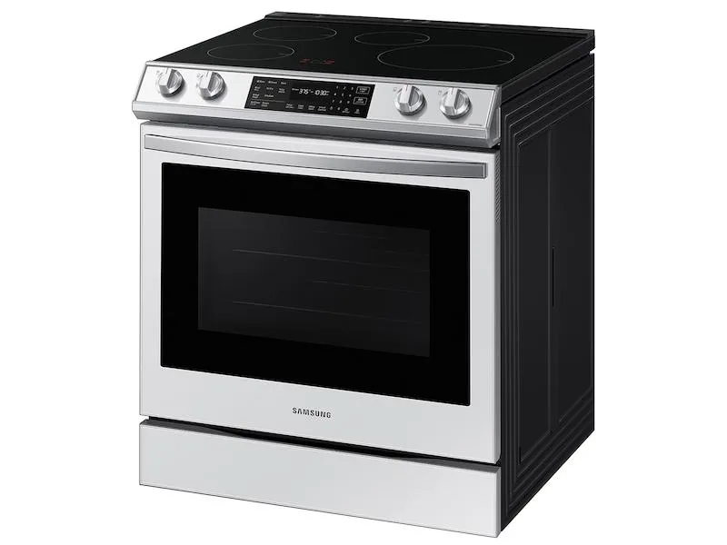 Samsung NE63BB861112 Bespoke 6.3 Cu. Ft. Smart Rapid Heat Induction Slide-In Range With Air Fry & Convection  In White Glass