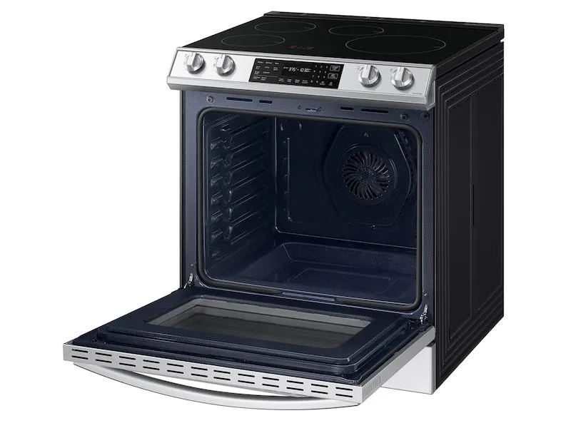 Samsung NE63BB861112 Bespoke 6.3 Cu. Ft. Smart Rapid Heat Induction Slide-In Range With Air Fry & Convection  In White Glass