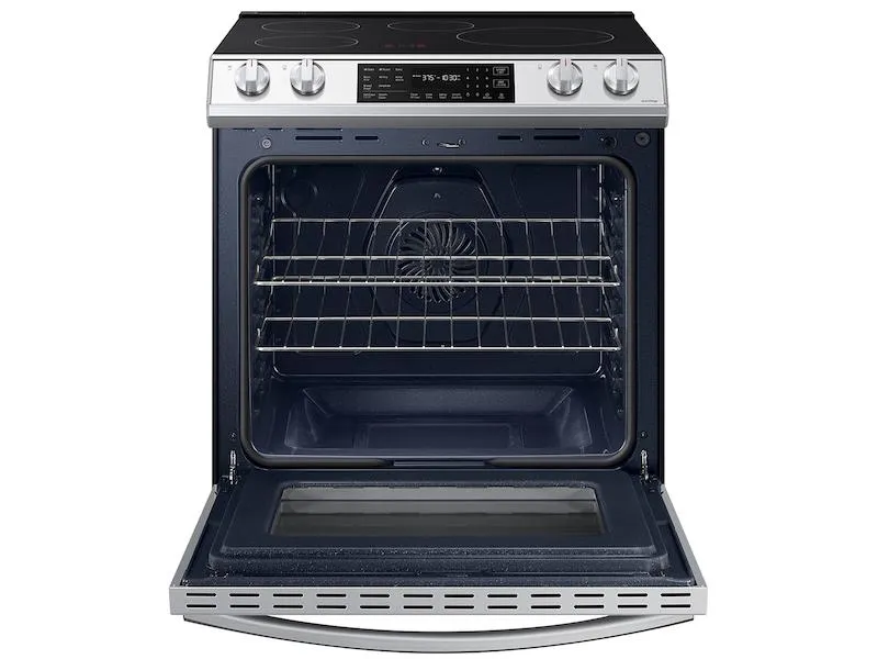 Samsung NE63BB861112 Bespoke 6.3 Cu. Ft. Smart Rapid Heat Induction Slide-In Range With Air Fry & Convection  In White Glass