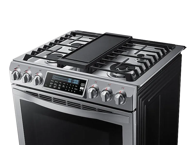 Samsung NX58H9950WS 5.8 Cu. Ft. Chef Collection Slide-In Gas Range With True Convection In Stainless Steel