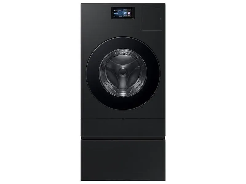 Samsung WE702NB Bespoke Ai Laundry Combo&#8482; Pedestal With Storage Drawer In Brushed Black