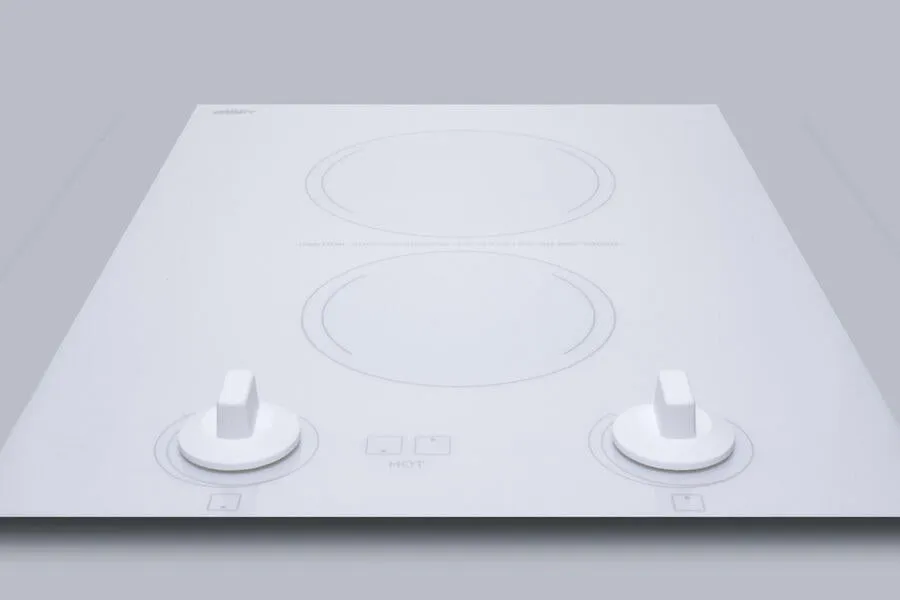 Summit CREK2W 15 Wide 230V 2-Burner Radiant Cooktop