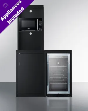 Summit CWSUITE43G 43 Wide Casework Suite With Beverage Center And Microwave. Ada Height