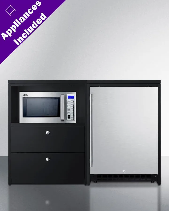 Summit CWSUITE52R 52 Wide Casework Suite With Refrigerator And Microwave. Ada Height