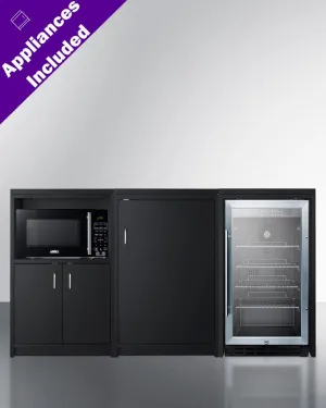 Summit CWSUITE64G 64 Wide Casework Suite With Beverage Center And Microwave. Ada Height