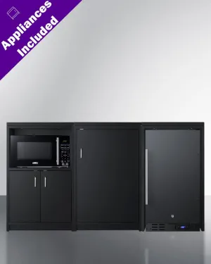 Summit CWSUITE64R 64 Wide Casework Suite With Refrigerator And Microwave. Ada Height
