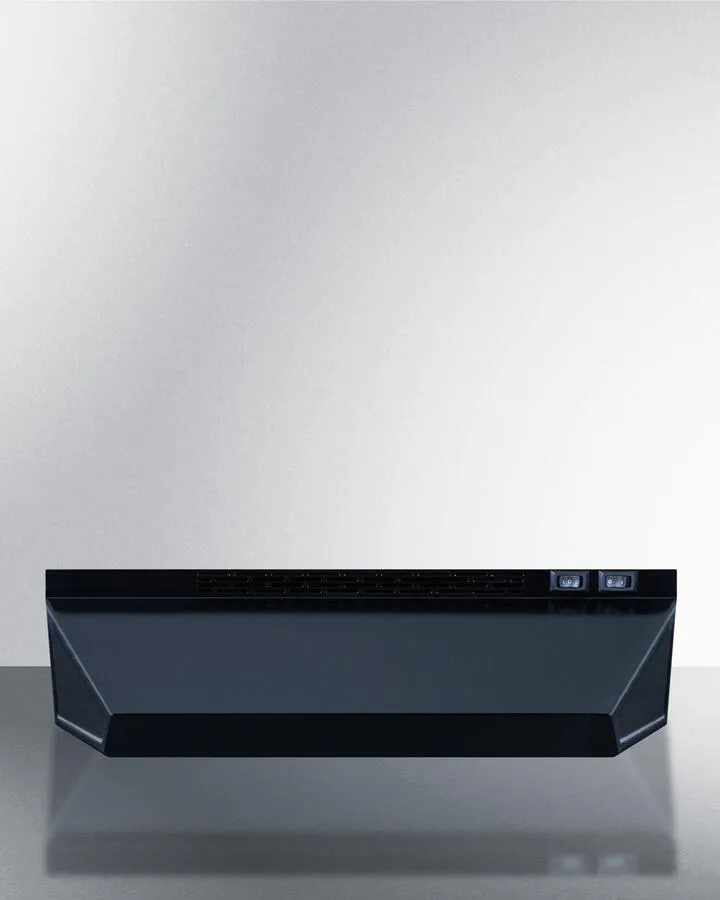 Summit H1620PTCRDBK 20 Under Cabinet Convertible Range Hood With Plug