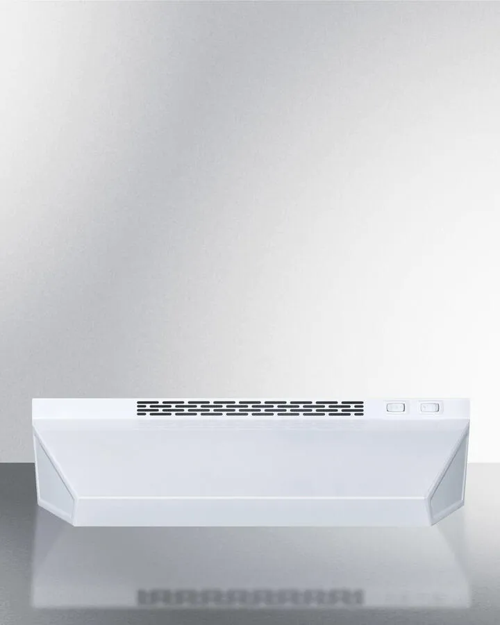 Summit H1620PTCRDWH 20 Under Cabinet Convertible Range Hood With Plug