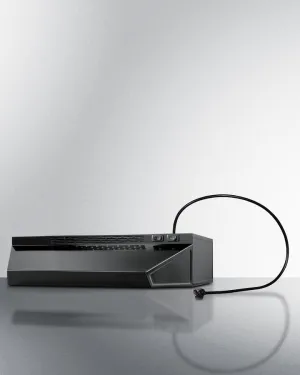 Summit H1624PTCRDBK 24 Under Cabinet Convertible Range Hood With Plug