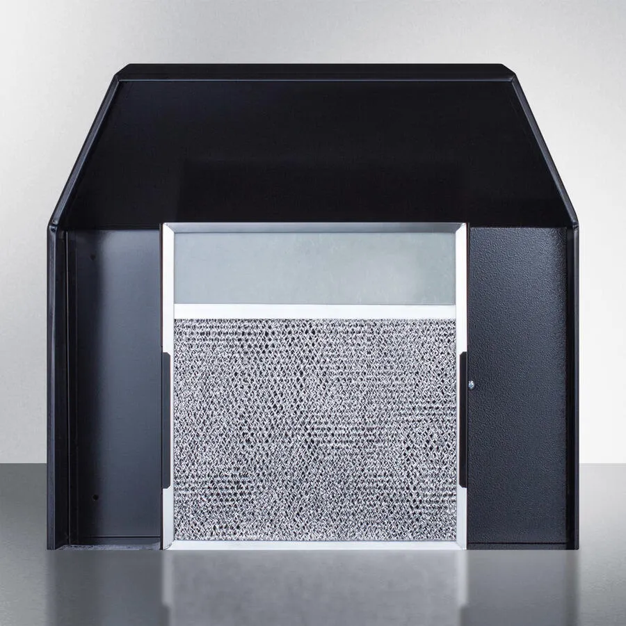 Summit H1624PTCRDBK 24 Under Cabinet Convertible Range Hood With Plug