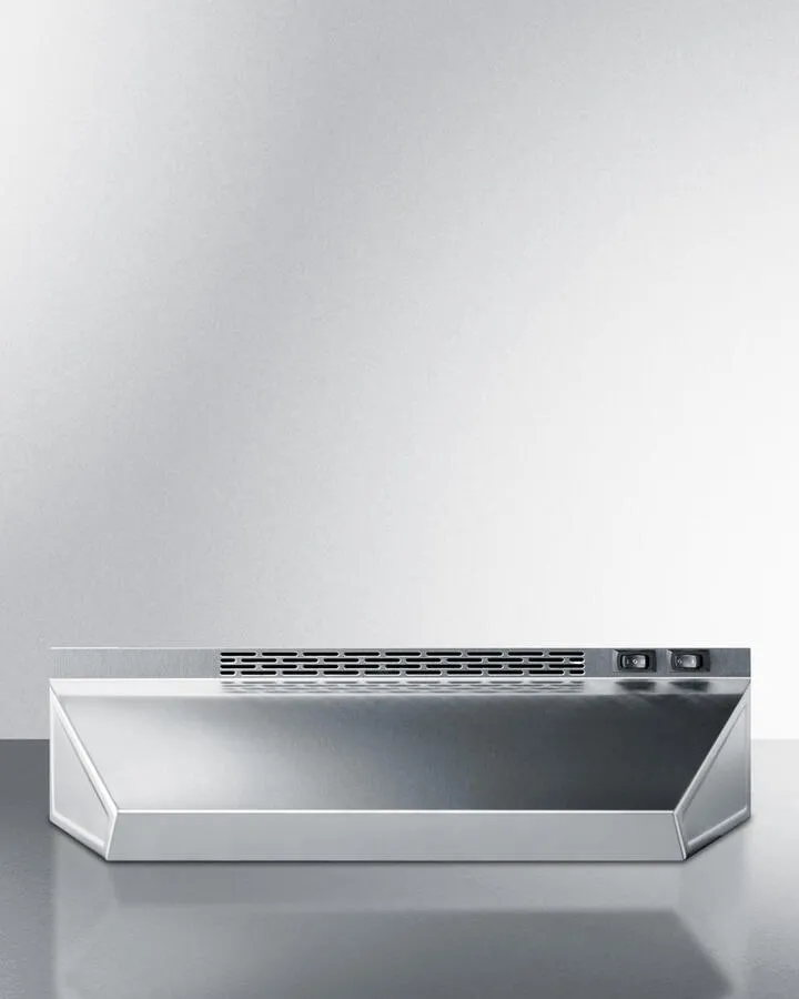 Summit H1624PTCRDSS 24 Under Cabinet Convertible Range Hood With Plug