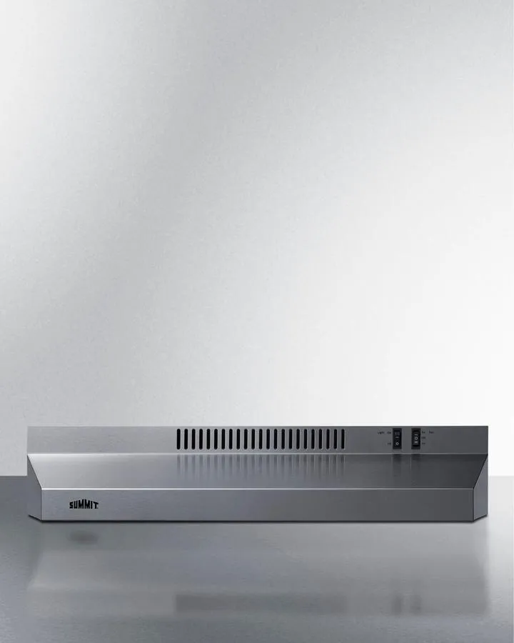 Summit H24RSSADA 24 Under Cabinet Convertible Range Hood. Ada Compliant