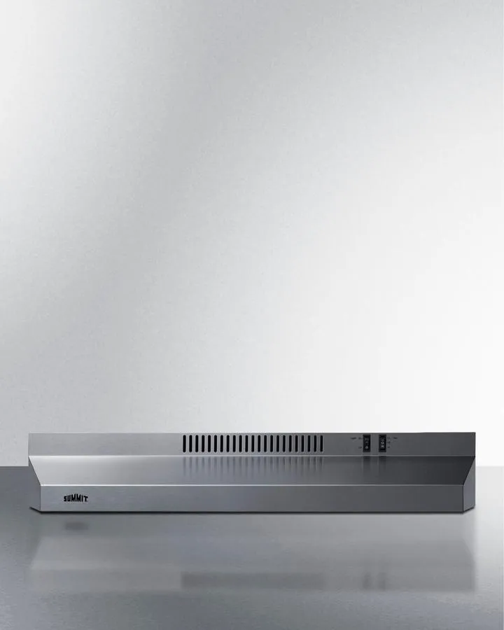 Summit H30RSSADA 30 Under Cabinet Convertible Range Hood. Ada Compliant