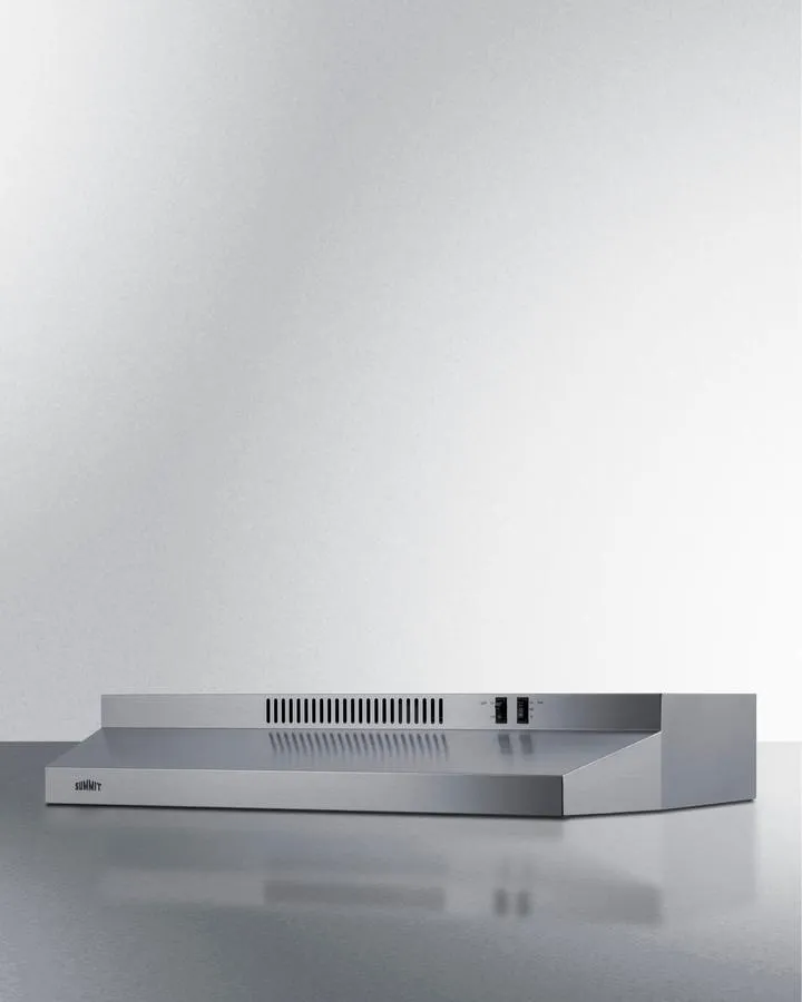 Summit H30RSSADA 30 Under Cabinet Convertible Range Hood. Ada Compliant