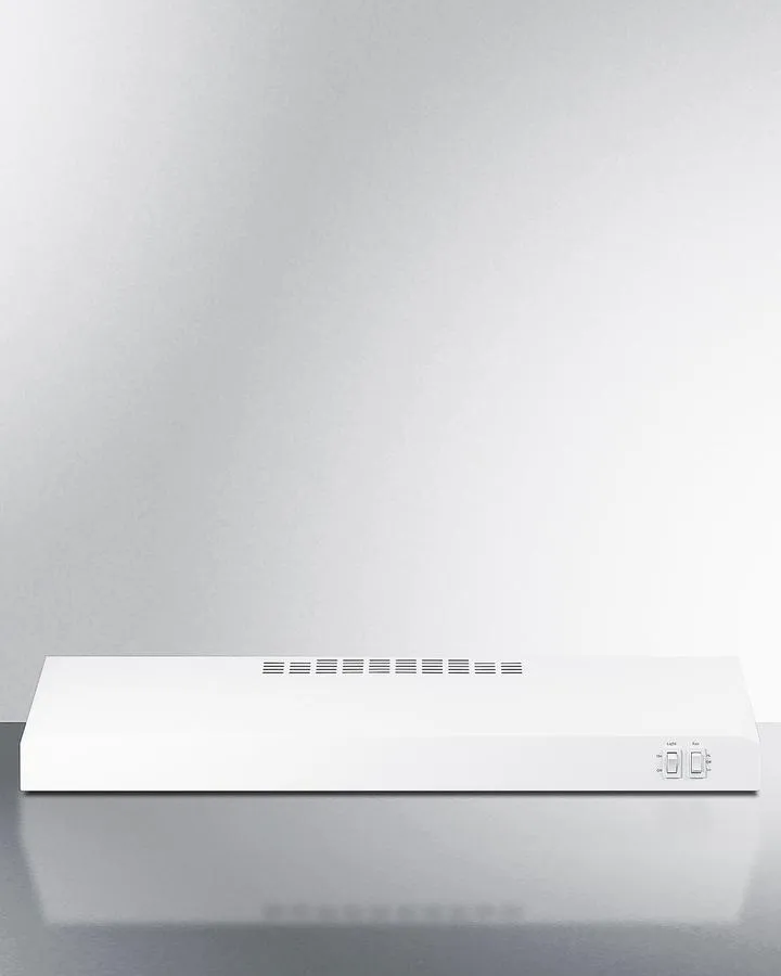 Summit HC30WWADA 30 Under Cabinet Convertible Range Hood. Ada Compliant