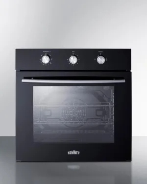 Summit SGW241BK 24 Wide Gas Wall Oven