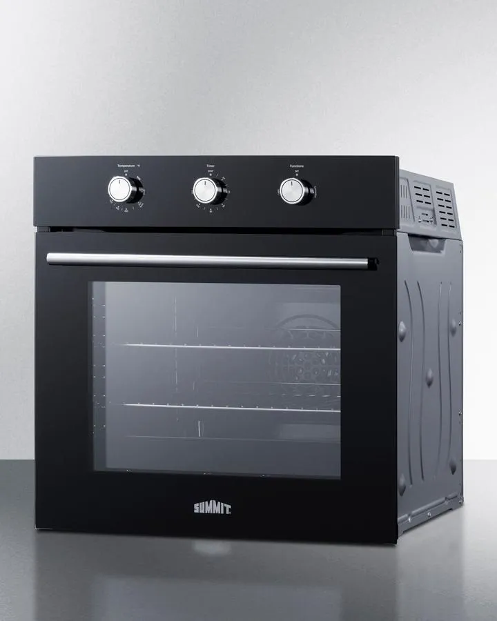Summit SGW241BK 24 Wide Gas Wall Oven