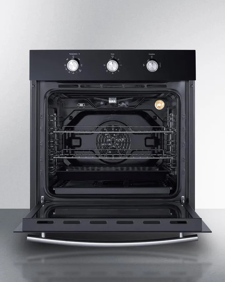 Summit SGW241BK 24 Wide Gas Wall Oven
