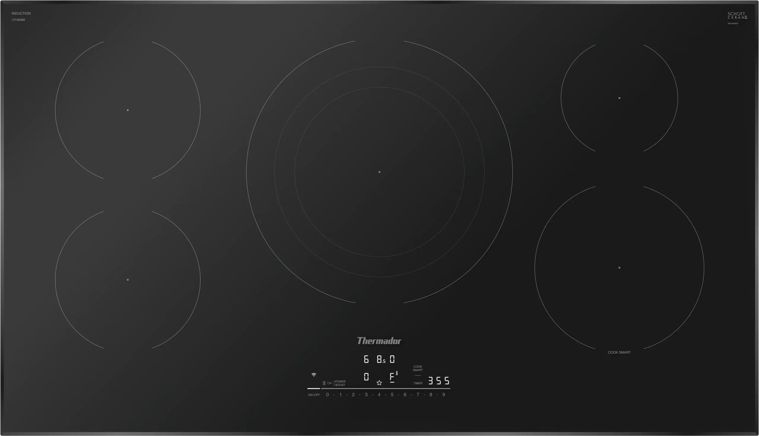 Thermador CIT365BB Heritage Induction Cooktop 36'' Black. Without Frame
