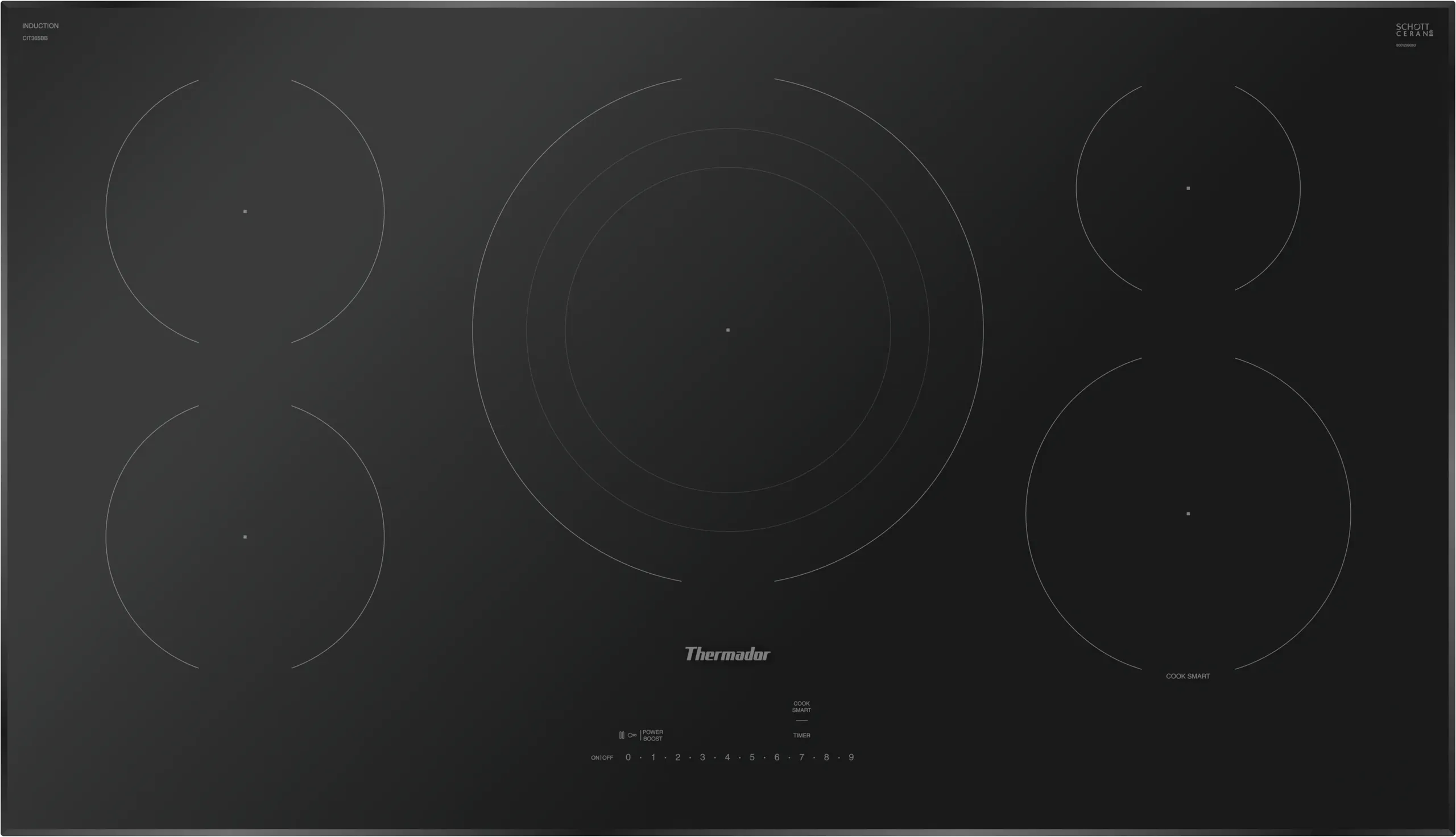 Thermador CIT365BB Heritage Induction Cooktop 36'' Black. Without Frame