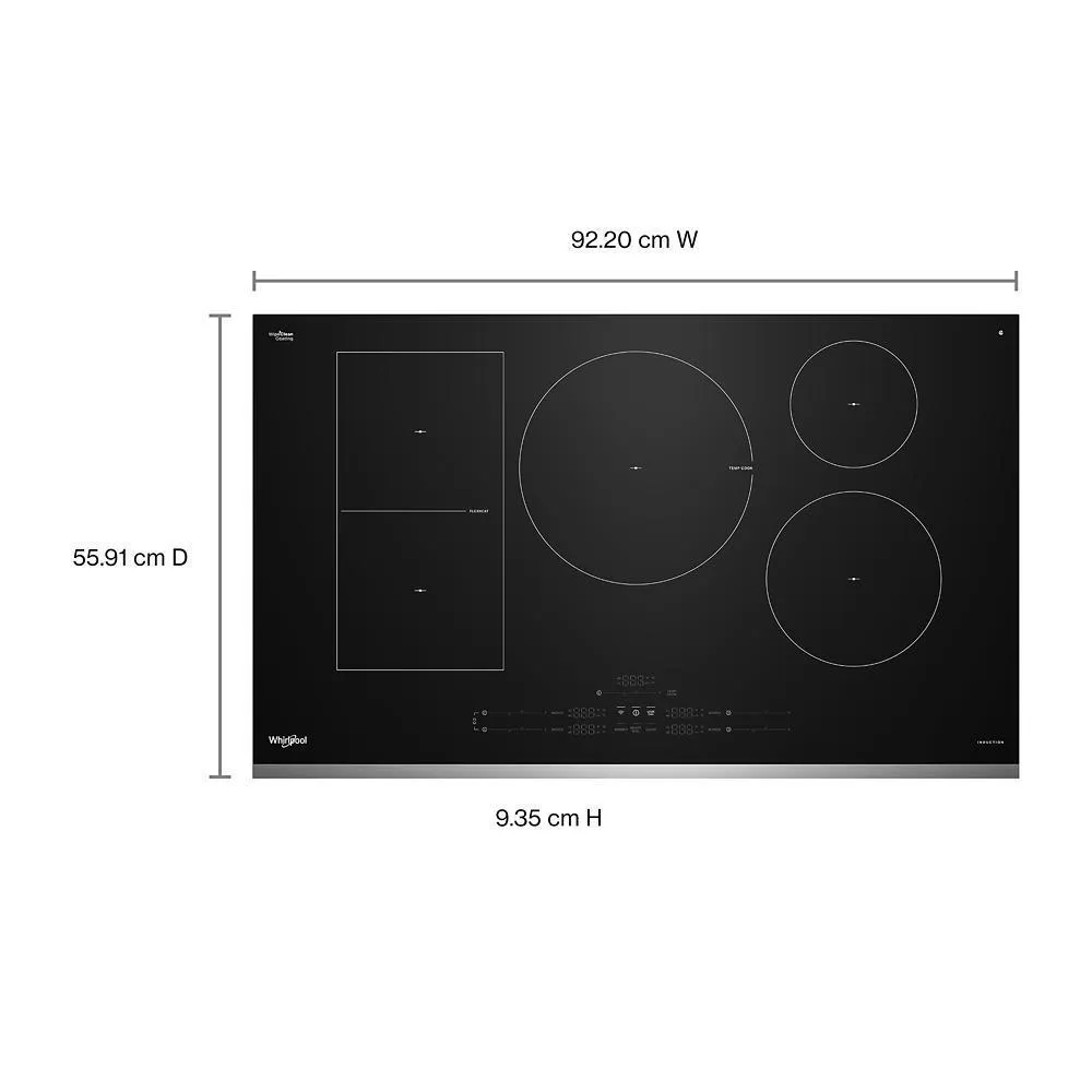 Whirlpool WCIT7536SS 36 Intelligent Induction Cooktop With Temp Cook&#8482; Technology And Wipeclean&#8482; Coating