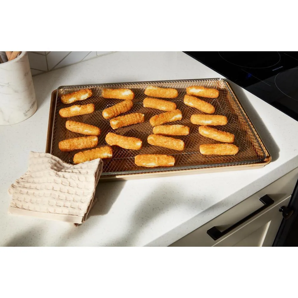 Whirlpool WFES7530RB 30-Inch Smart Electric Smart Range With Air Cooking Technology. No Preheat Air Fry. High Speed Preheat Oven. Wipeclean&#8482; Coating. And Steam/Self Clean