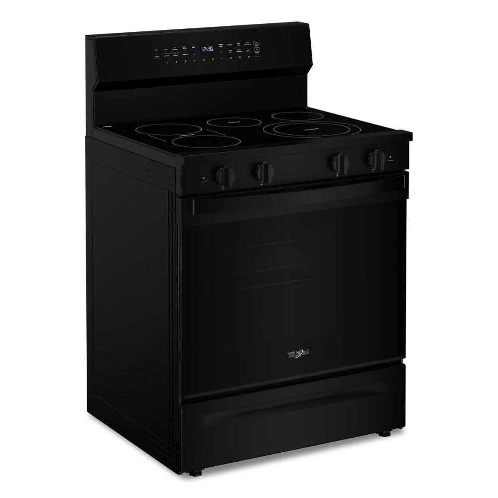 Whirlpool WFES7530RB 30-Inch Smart Electric Smart Range With Air Cooking Technology. No Preheat Air Fry. High Speed Preheat Oven. Wipeclean&#8482; Coating. And Steam/Self Clean