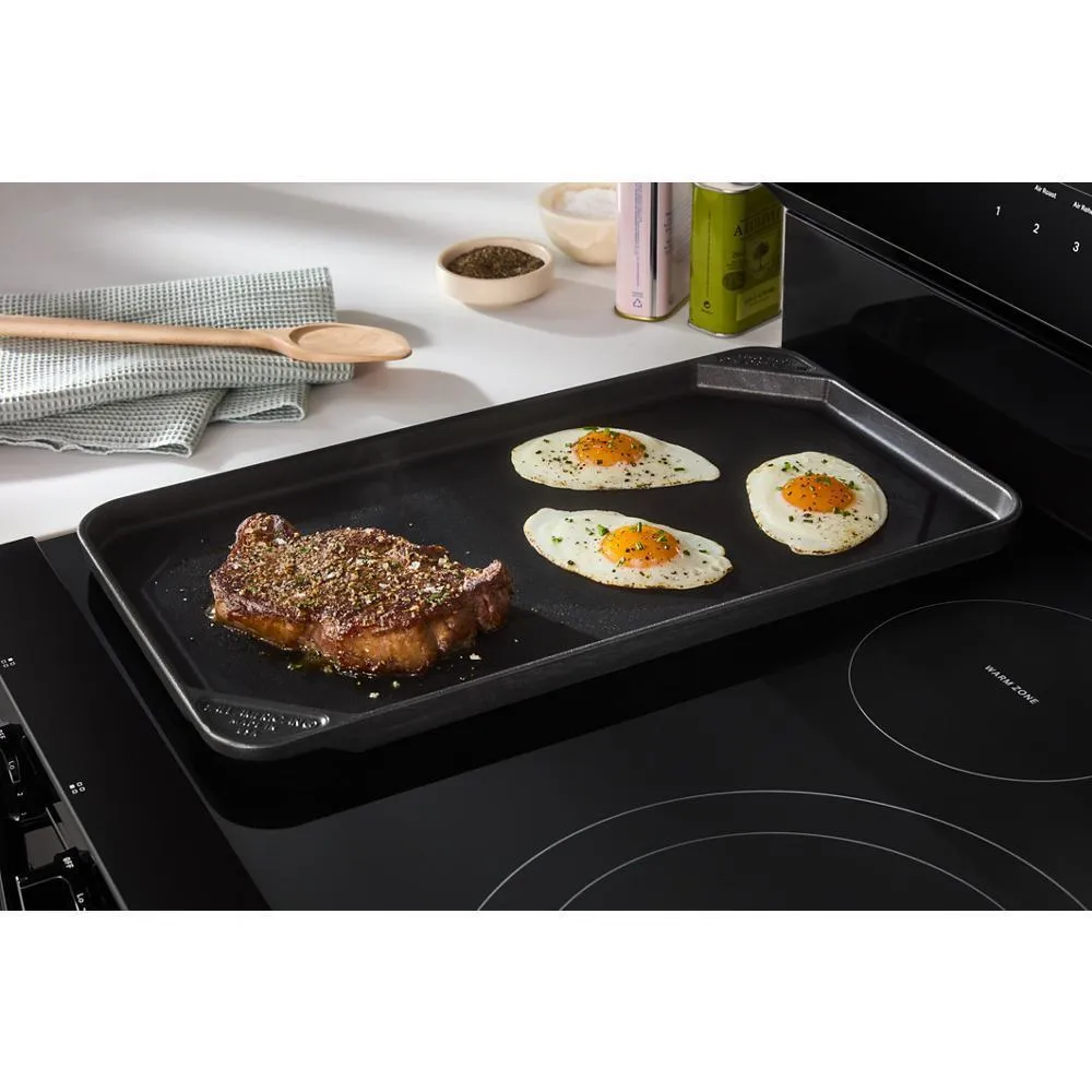 Whirlpool WFES7530RB 30-Inch Smart Electric Smart Range With Air Cooking Technology. No Preheat Air Fry. High Speed Preheat Oven. Wipeclean&#8482; Coating. And Steam/Self Clean