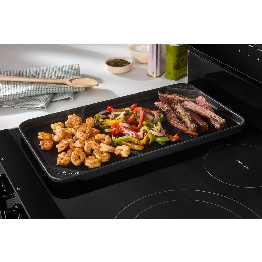 Whirlpool WFES7530RB 30-Inch Smart Electric Smart Range With Air Cooking Technology. No Preheat Air Fry. High Speed Preheat Oven. Wipeclean&#8482; Coating. And Steam/Self Clean
