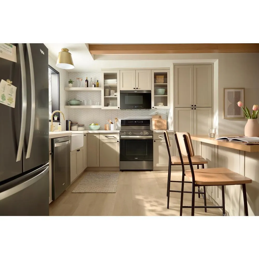 Whirlpool WFES7530RV 30-Inch Smart Electric Smart Range With Air Cooking Technology. No Preheat Air Fry. High Speed Preheat Oven. Wipeclean&#8482; Coating. And Steam/Self Clean