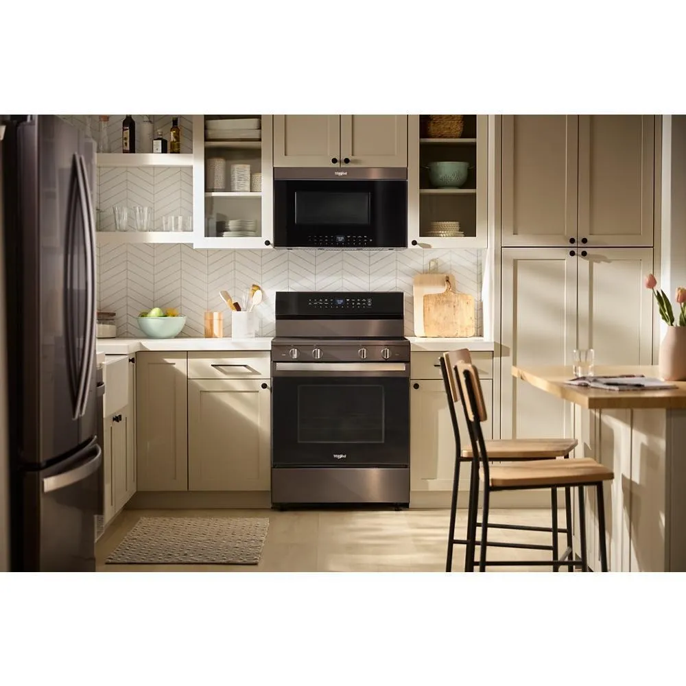 Whirlpool WFES7530RV 30-Inch Smart Electric Smart Range With Air Cooking Technology. No Preheat Air Fry. High Speed Preheat Oven. Wipeclean&#8482; Coating. And Steam/Self Clean