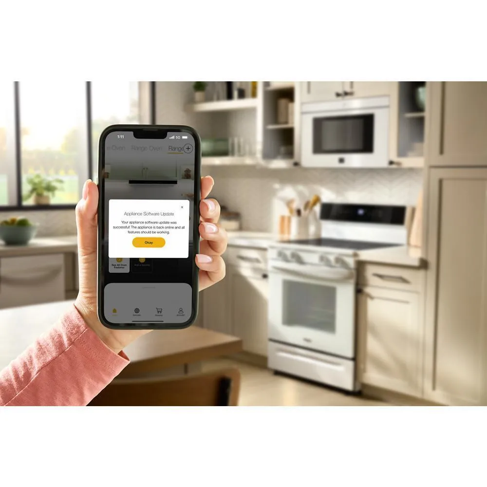 Whirlpool WFES7530RW 30-Inch Smart Electric Smart Range With Air Cooking Technology. No Preheat Air Fry. High Speed Preheat Oven. Wipeclean&#8482; Coating. And Steam/Self Clean