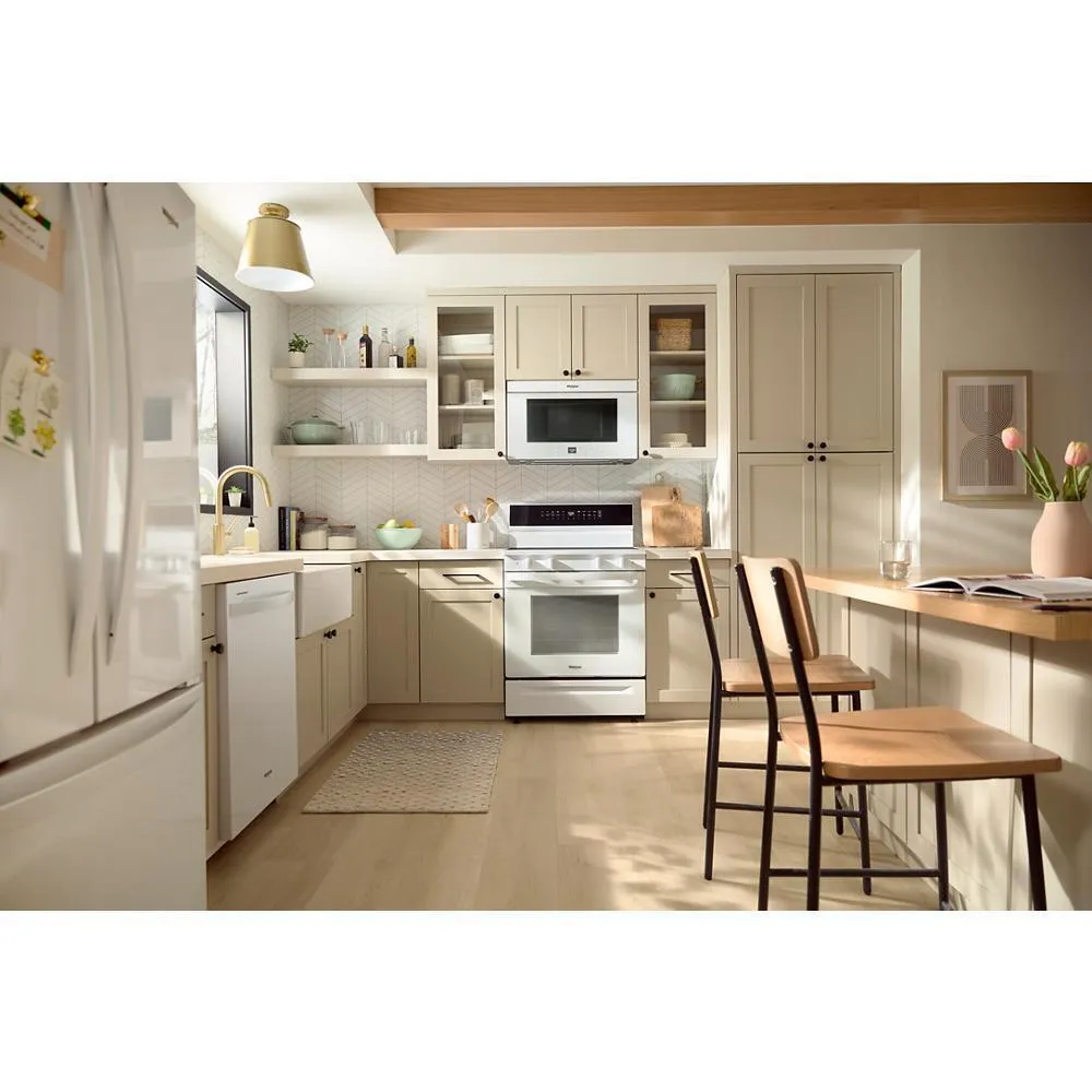 Whirlpool WFES7530RW 30-Inch Smart Electric Smart Range With Air Cooking Technology. No Preheat Air Fry. High Speed Preheat Oven. Wipeclean&#8482; Coating. And Steam/Self Clean