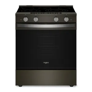 Whirlpool WSES7530RV 30-Inch Smart Slide In Electric Range With Air Cooking Technology. No Preheat Air Fry. Wipeclean&#8482; Coating. Steam/Self Clean And High Speed Preheat